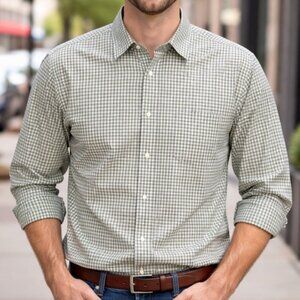 Converse Men’s Button Down Shirt Size XXL Long Sleeve Checkered